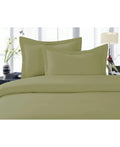 3-Piece Duvet Cover Set King Cali King Green Q47375