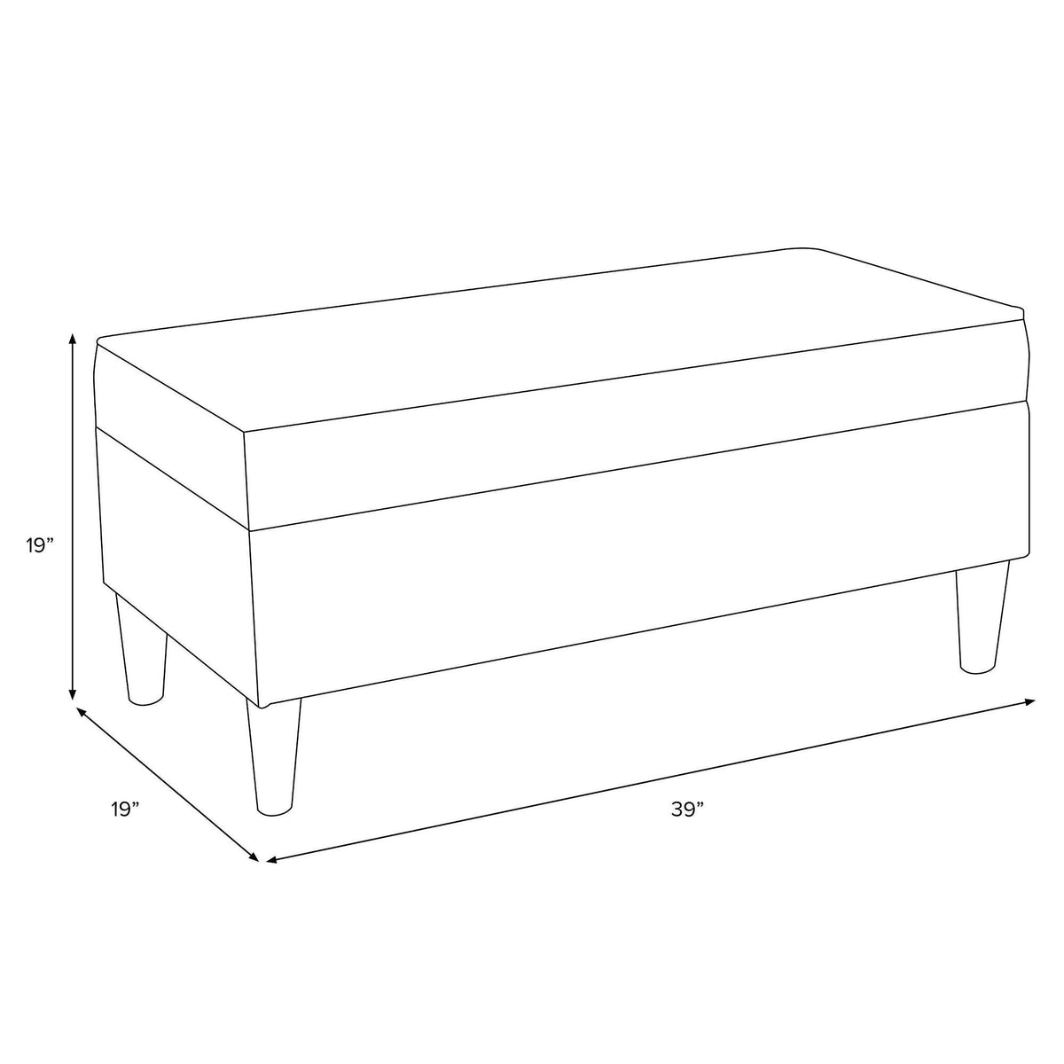 Linen Gray Button Storage Bench R938