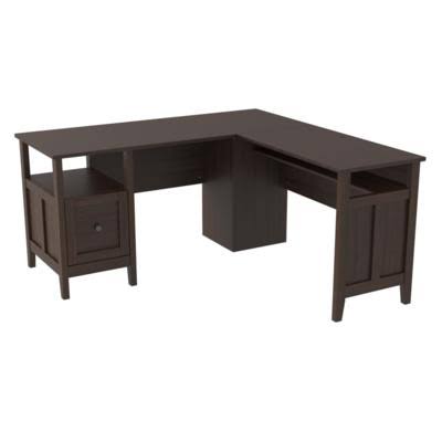 Gray L-Desk with Storage I811