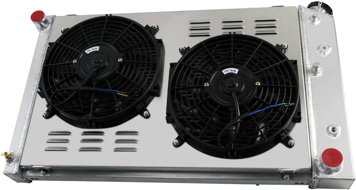 3 Row Aluminum Radiator with Electric Fan Shroud Relay C337