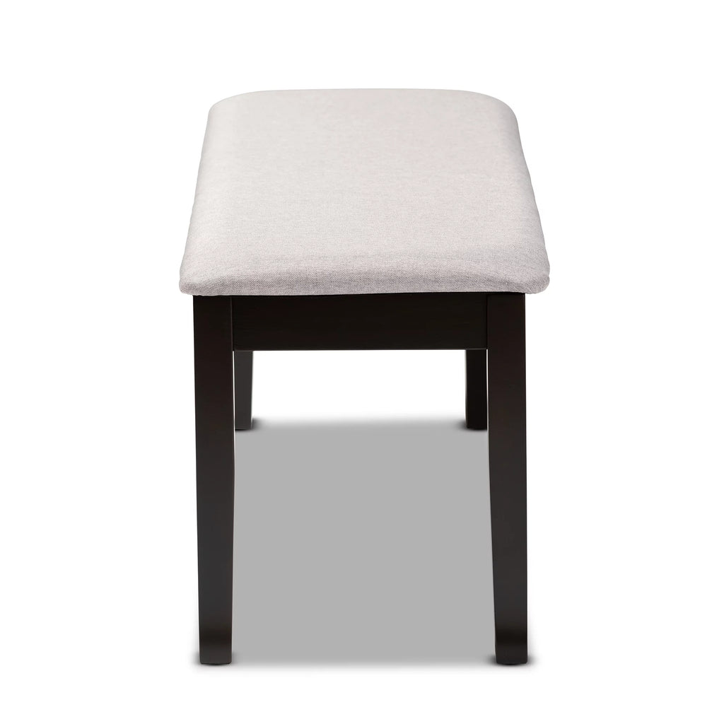 Grey Fabric Upholstered Wood Dining Bench I2208