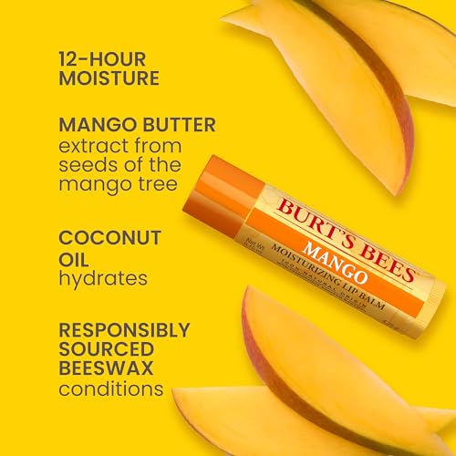 Pink Grapefruit, Mango, Coconut & Pear, and Pomegranate Lip Balm, 4 Tubes, 0.15 oz. V2729