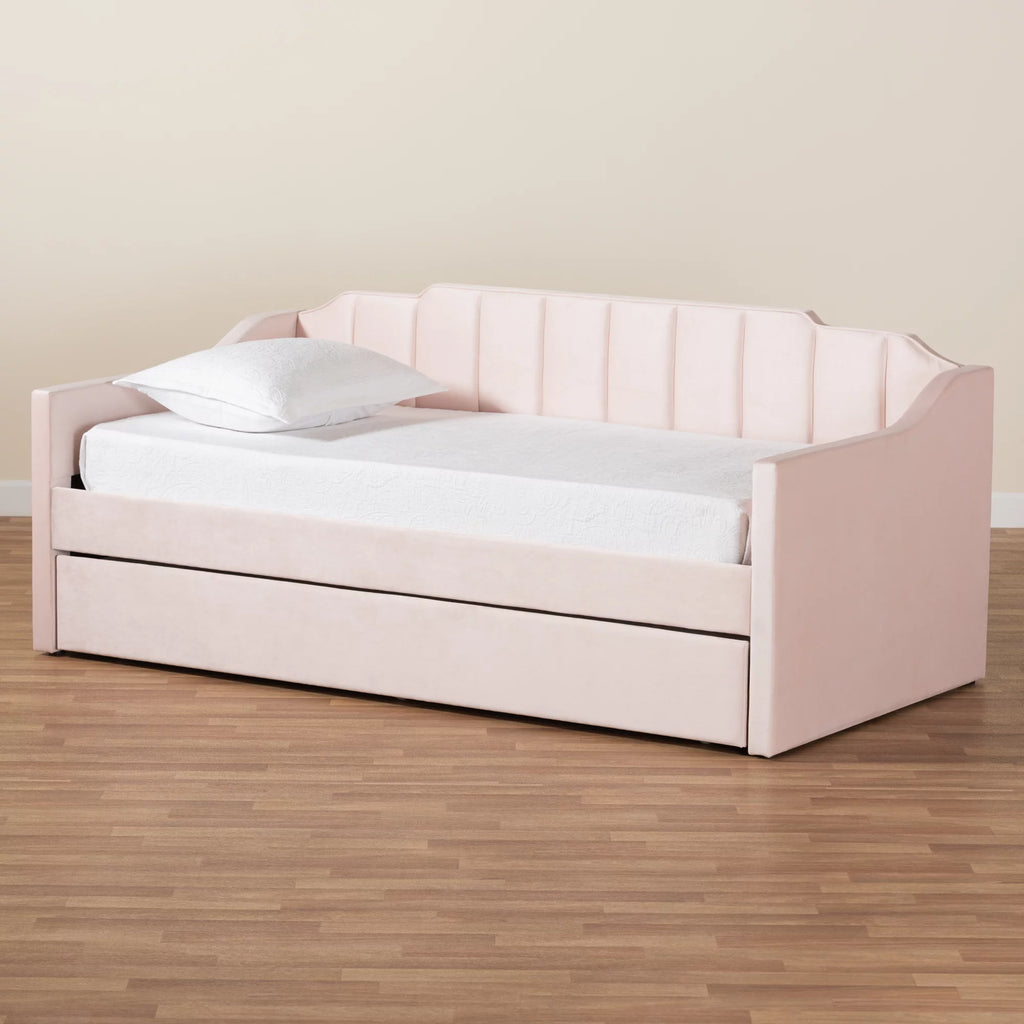 Pink Twin Daybed with Trundle K371