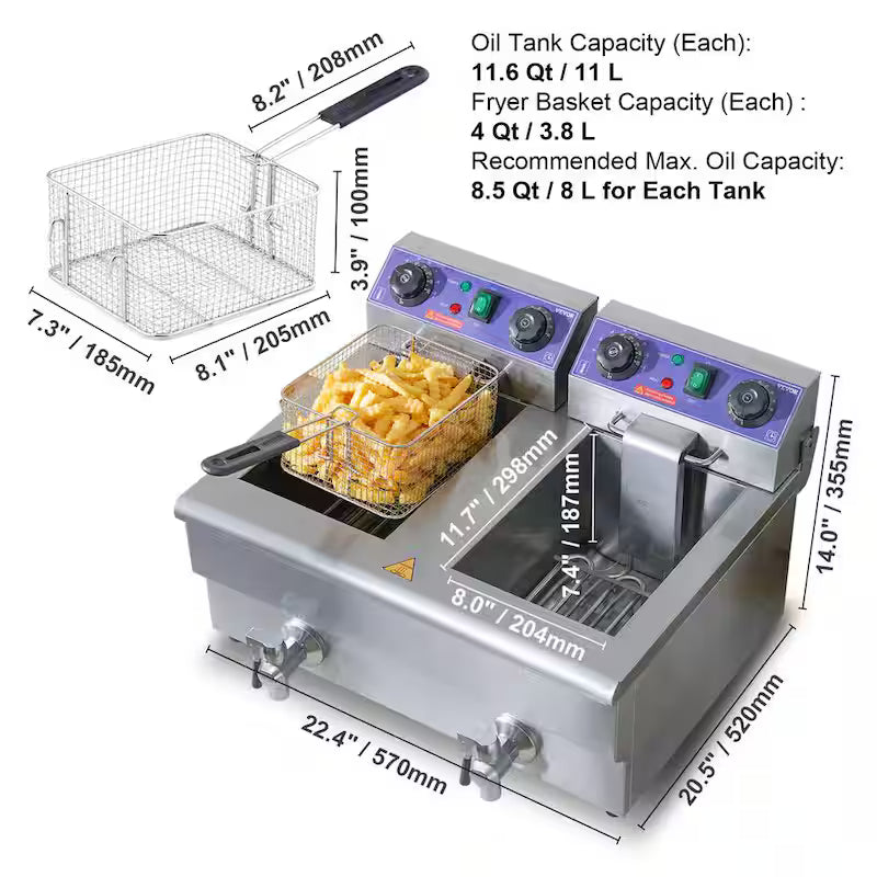 Silver Commercial Electric Deep Fryer I278206