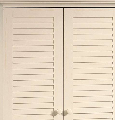 Antiqued White Storage Cabinet A4302