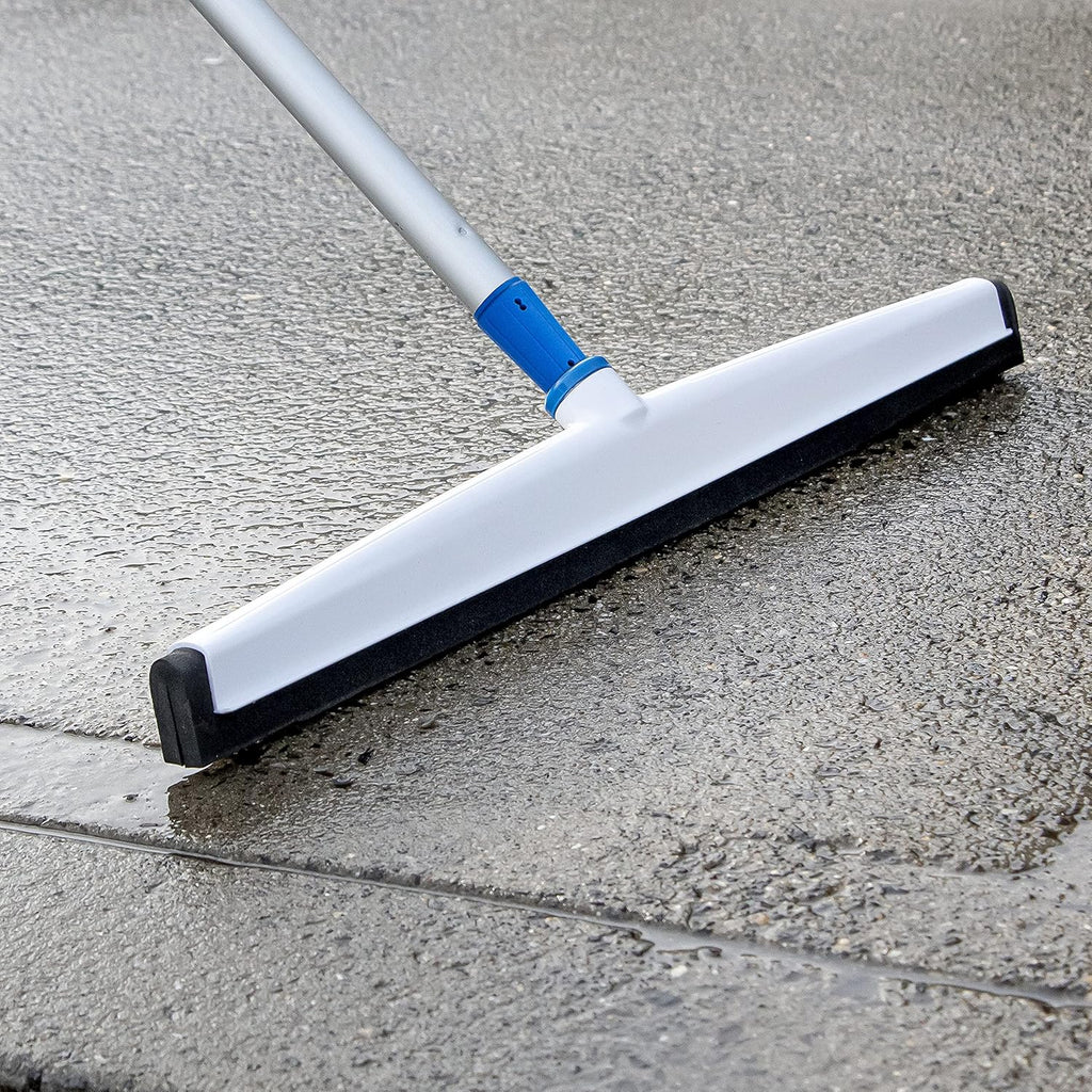 22" Uneven Surface Floor Squeegee with 60" Aluminum Pole, Pack of 2 B7627