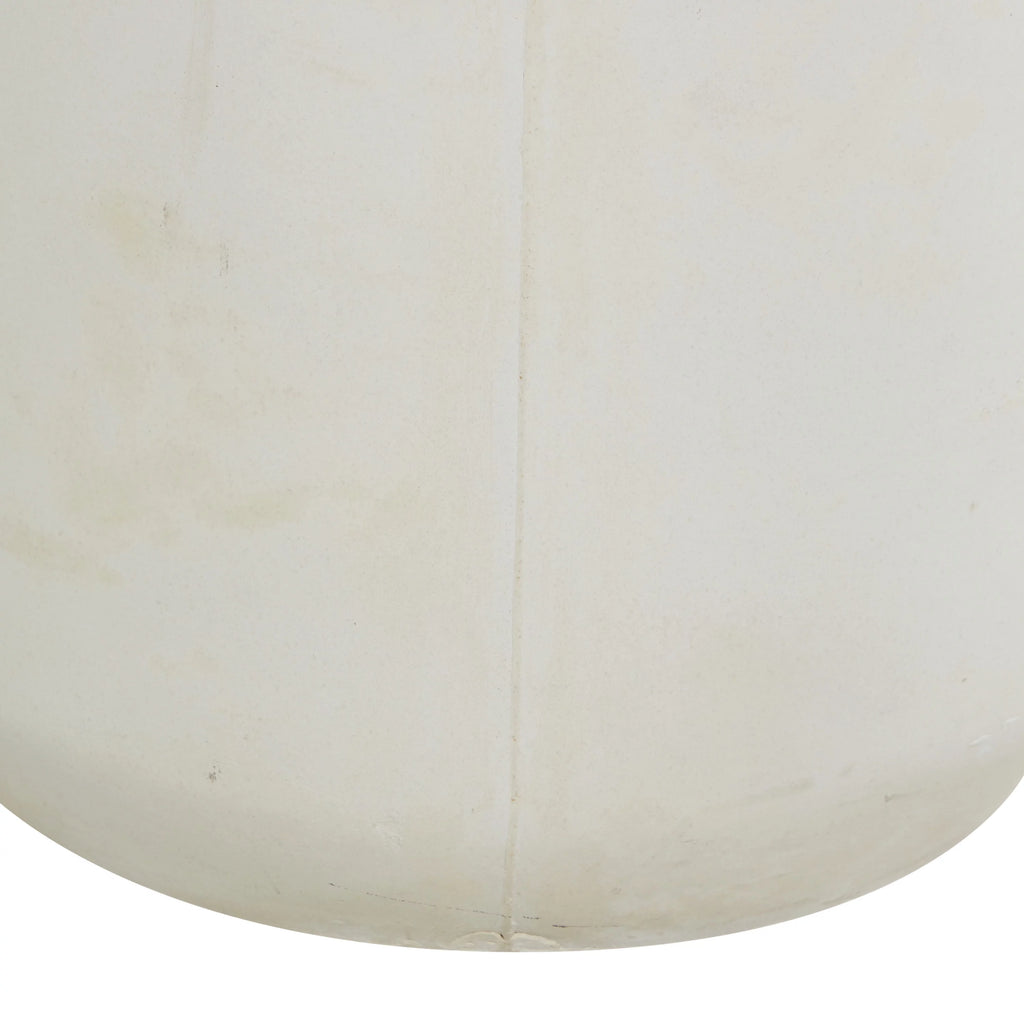 White Industrial Fiber Clay Outdoor Cylindrical Foot Stool G71457