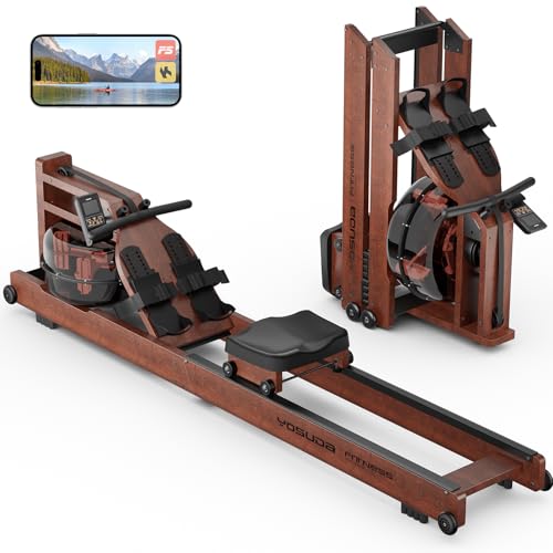 Foldable Water Rowing Machine 400LBS Weight Capacity with Monitor J775702