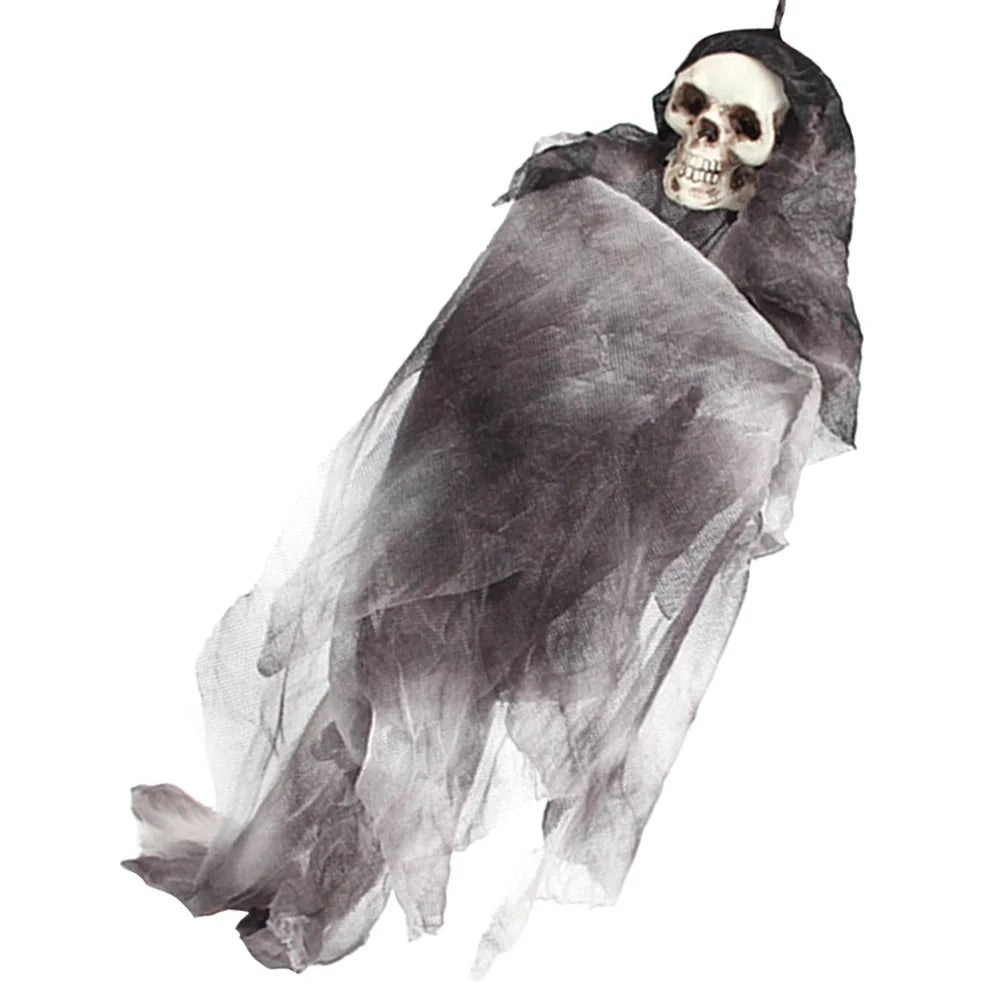 Grey Halloween Skull Doll Decoration Prop X6075