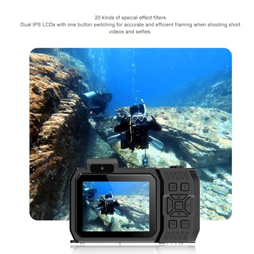 65MP 4K HD Waterproof Action Camera with Dual Screen R461