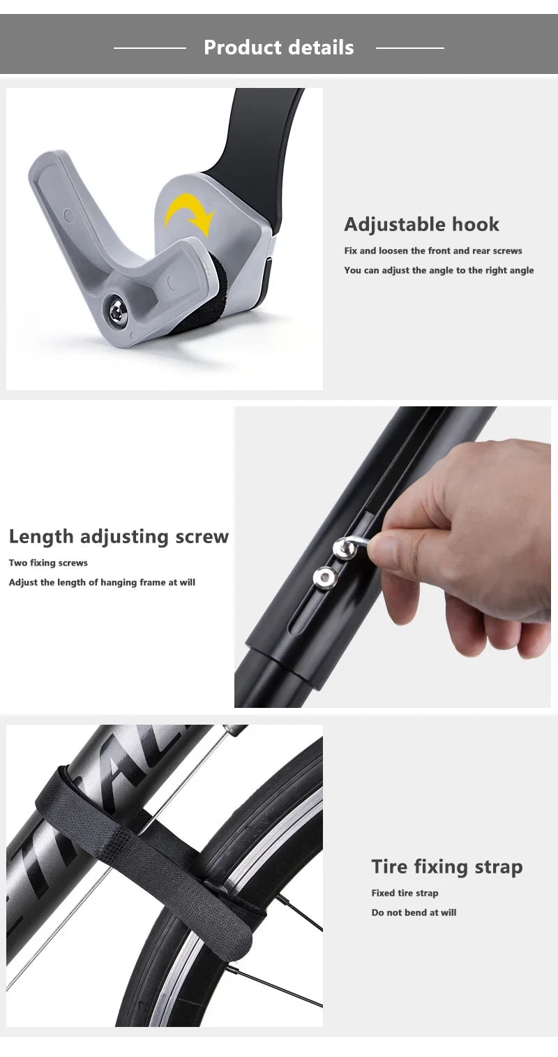 Bike Wall-Mounted Vertical Garage Storage Horizontal Adjustable Hook T835