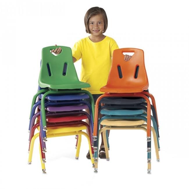 16x22 Stacking Chairs with Chrome-Plated Legs - Set of 6 F2197