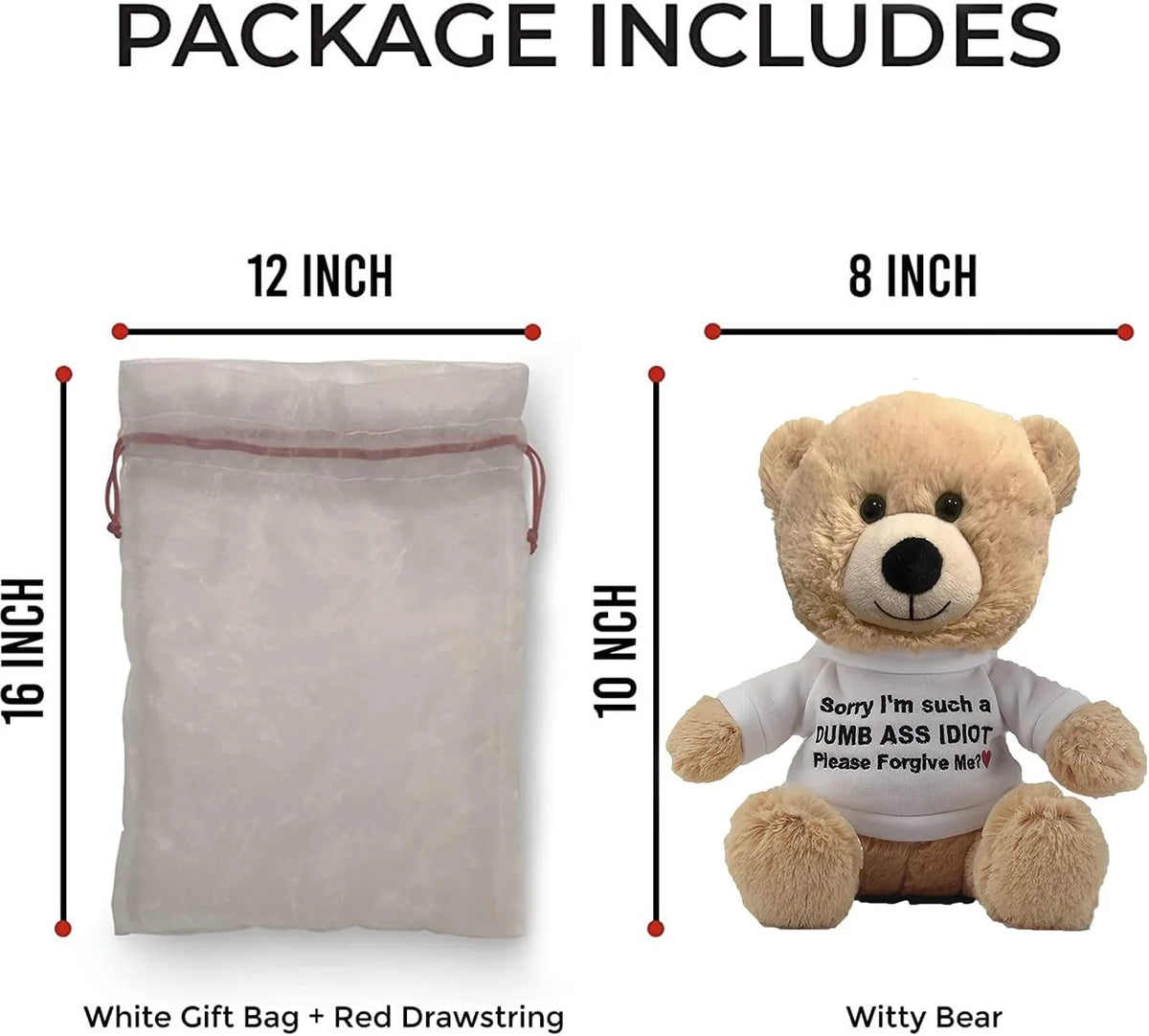 Teddy Bear with Gift Bag V90048