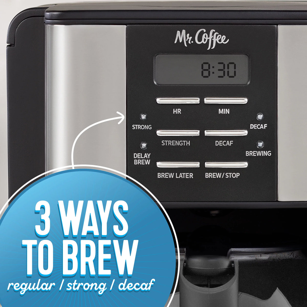 12 Cup Coffee Maker with Decaf Function A857