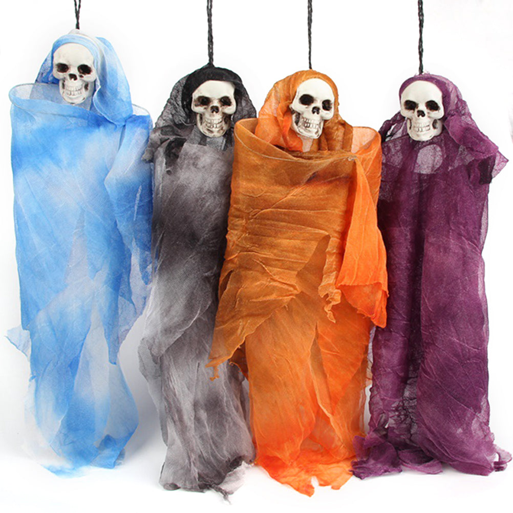 Grey Halloween Skull Doll Decoration Prop X6075