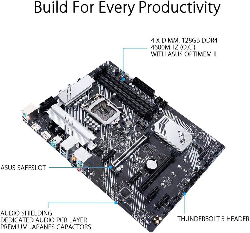 ASUS Prime Z490-P LGA 1200 ATX Motherboard Z53684