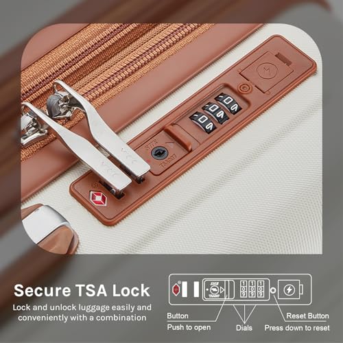 4 Piece Hardside Expandable Luggage Set with Spinner Wheels TSA Lock R70841