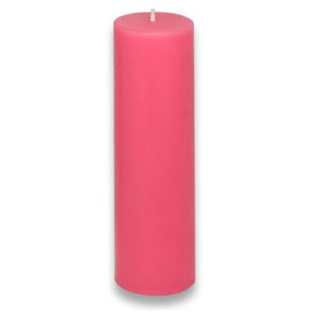 Hot Pink Unscented Paraffin Pillar Candle C869481