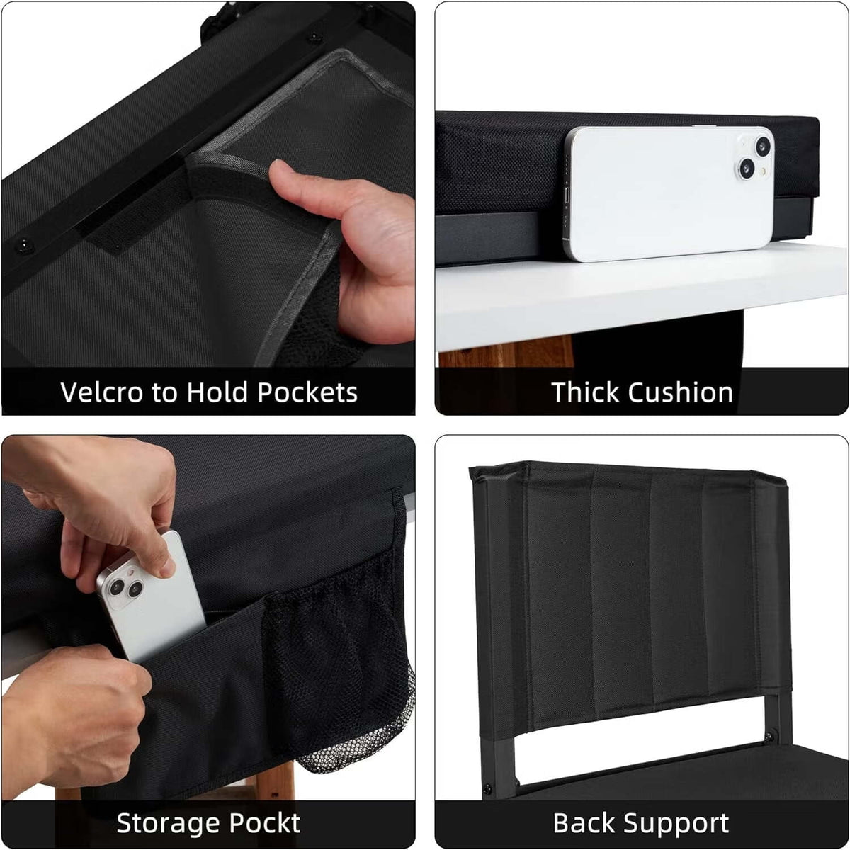 Padded Foldable Stadium Seat with Cup Holder B8076
