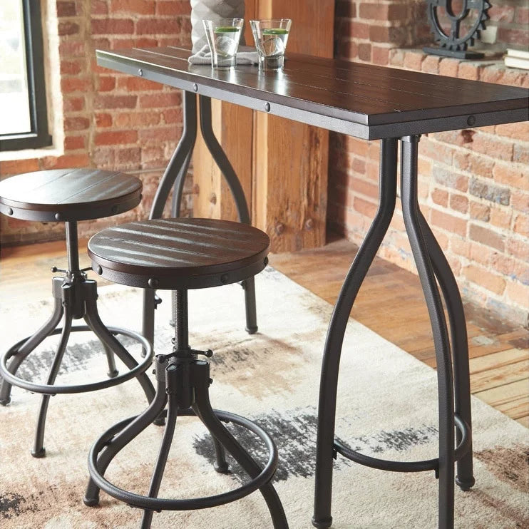 Counter Height Table and Bar Stools 3-piece Set C432419