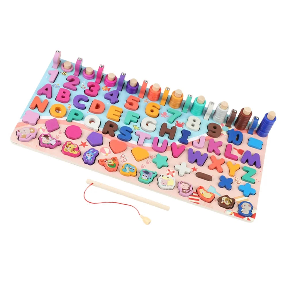 Wooden Magnetic Fishing Game Toy C95387