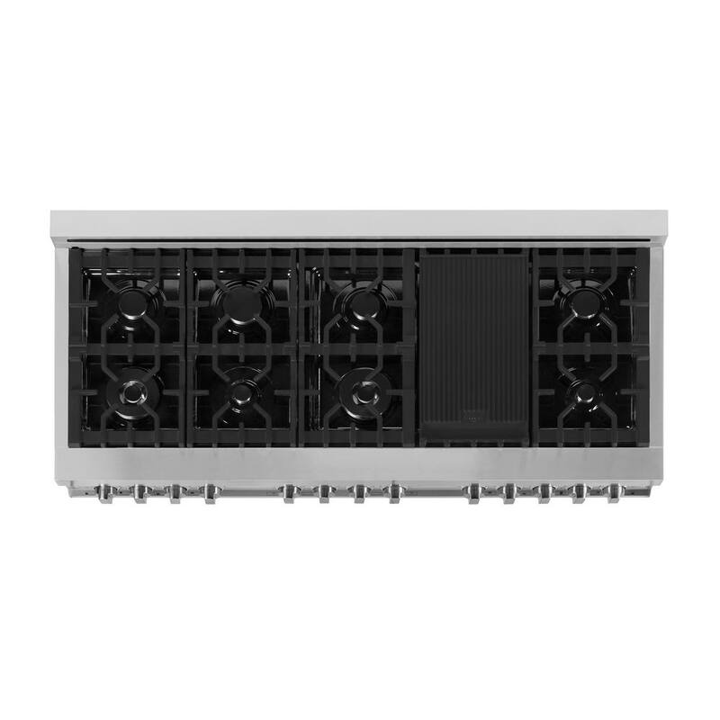 9 Burner Double Oven Dual Fuel Range with Black Matte Door I509847