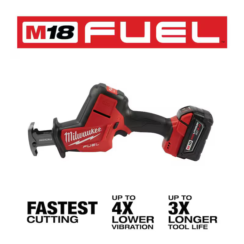 18V Lithium-Ion Brushless Cordless Reciprocating Saw Kit with Carbide Teeth Blade F44339