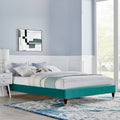 Teal Twin Performance Velvet Platform Bed Frame N927