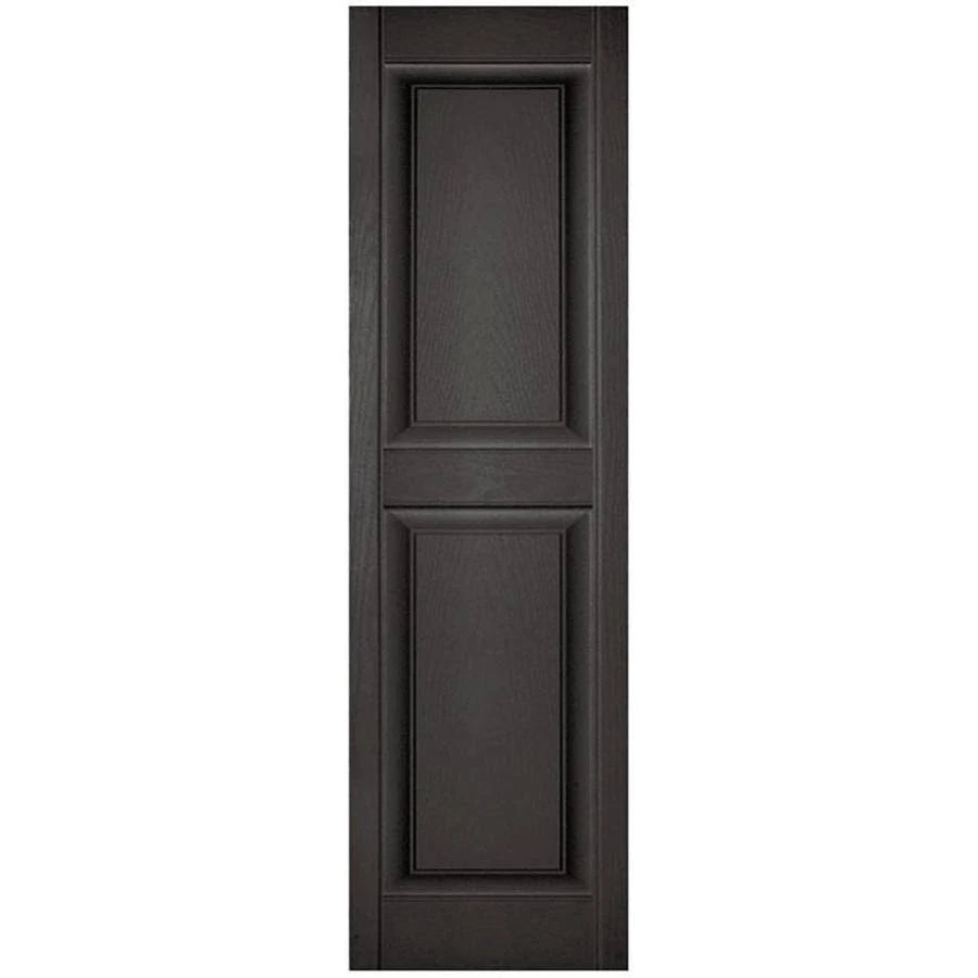 Tuxedo Grey Vinyl Raised Panel Shutters, Per Pair Q629666