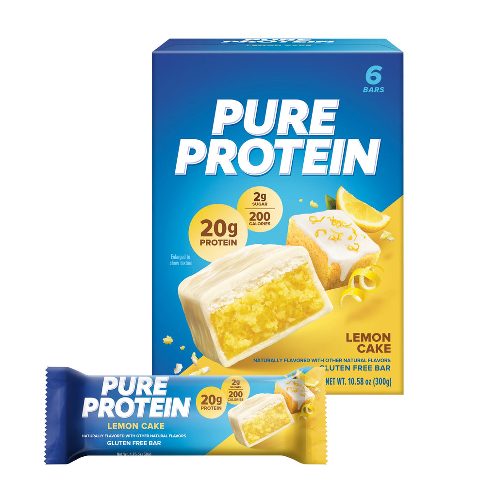Lemon Cake Protein Bars, 20g Protein, Gluten Free, 1.76 oz, 6 Ct M6216