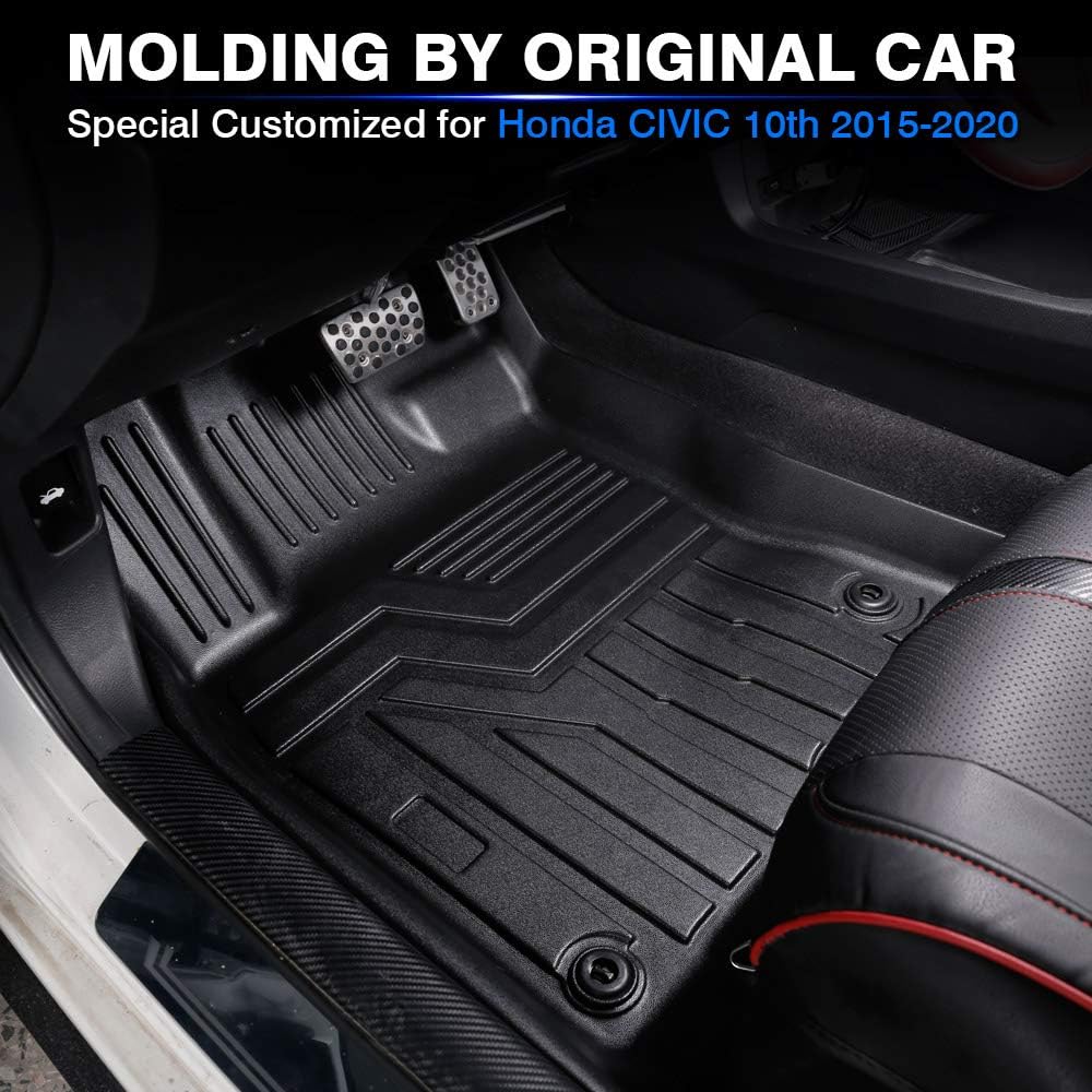 Black 2 Row Carpet Floor Liner Set I759