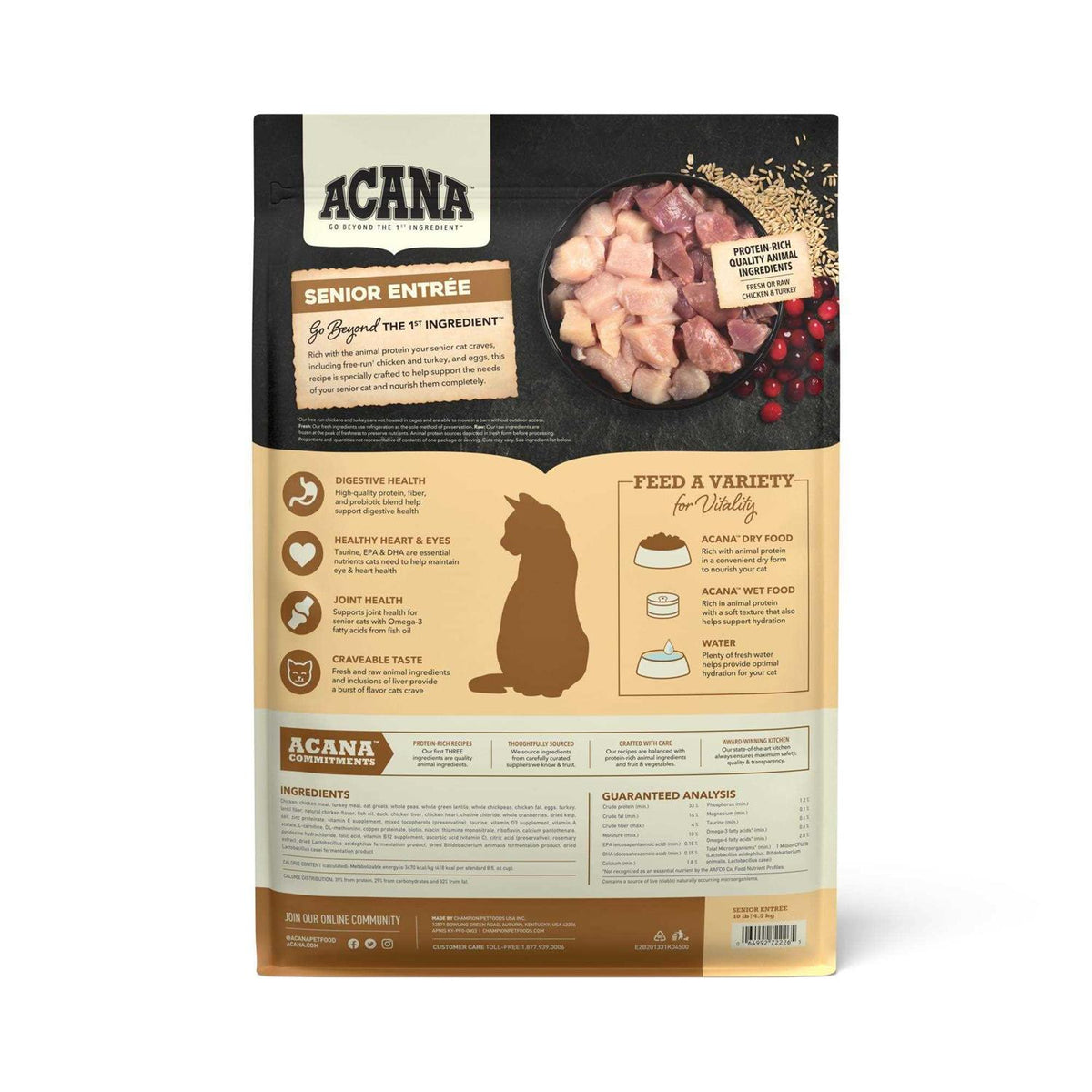 Senior Entree Chicken, Turkey Dry Cat Food N530