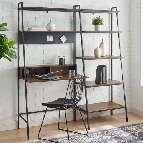 2-Piece Desk and Ladder Shelf Set C74254