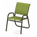 Stacking Patio Dining Chair Textured Beachwood Lime N9500
