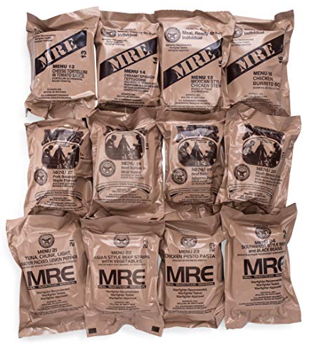 Variety Pack of 12 Freeze Dried MRE Kit L189189