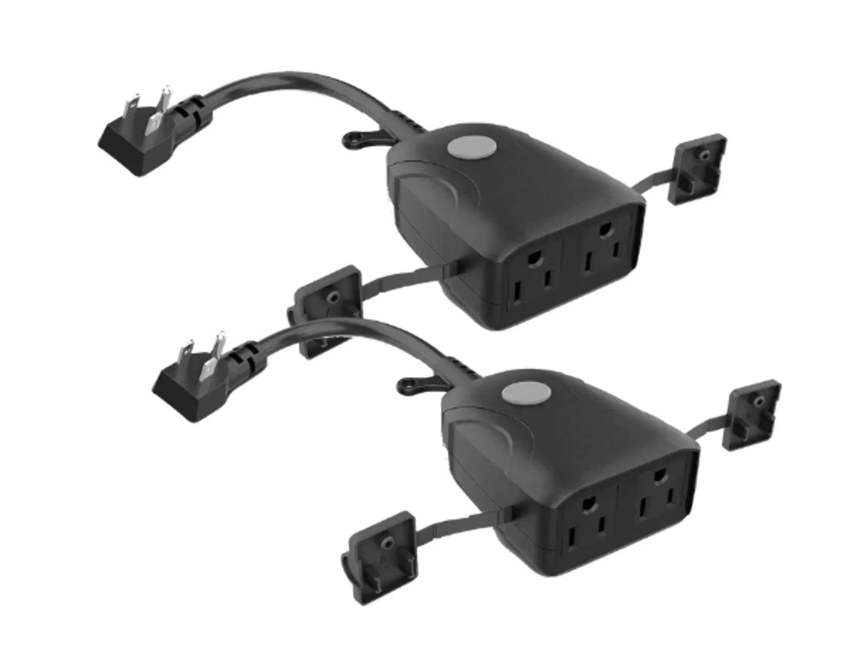 Dual Outlet Outdoor Smart Plugs 2PK E36638