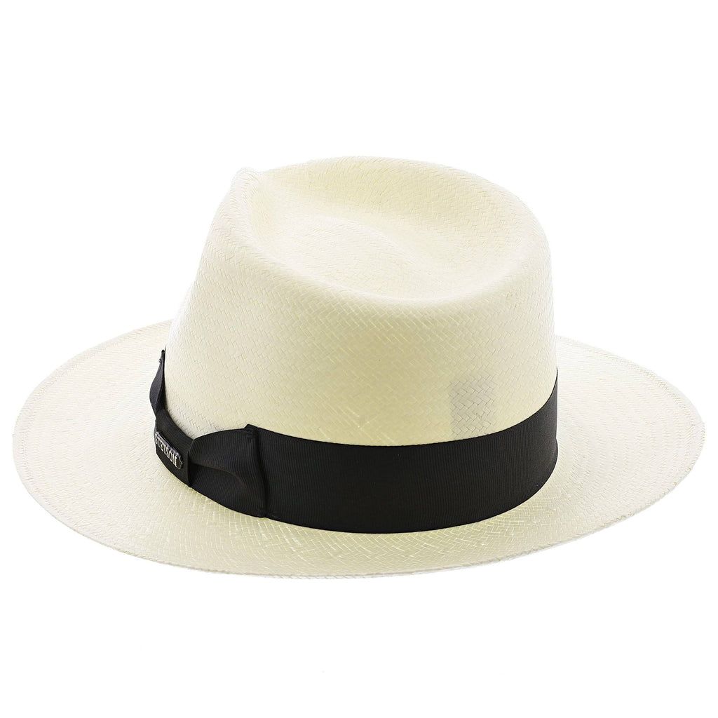 Natural Straw Shantung Fedora Hat J72483