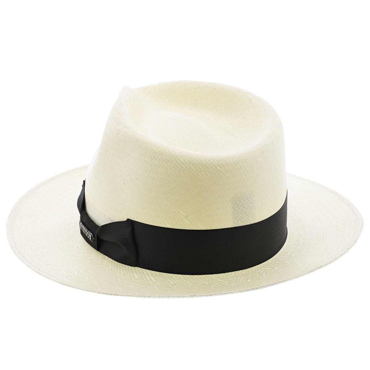 Natural Straw Shantung Fedora Hat J72483