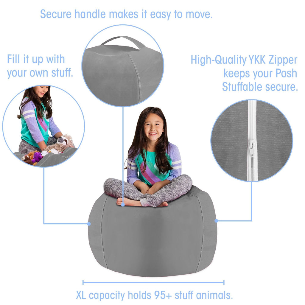 Stuffed Animal Storage Bean Bag Chair Cover U263366