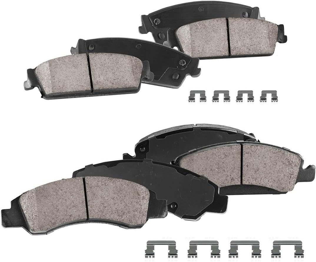 Ceramic Brake Pads with Rubber Shims and Hardware W8507