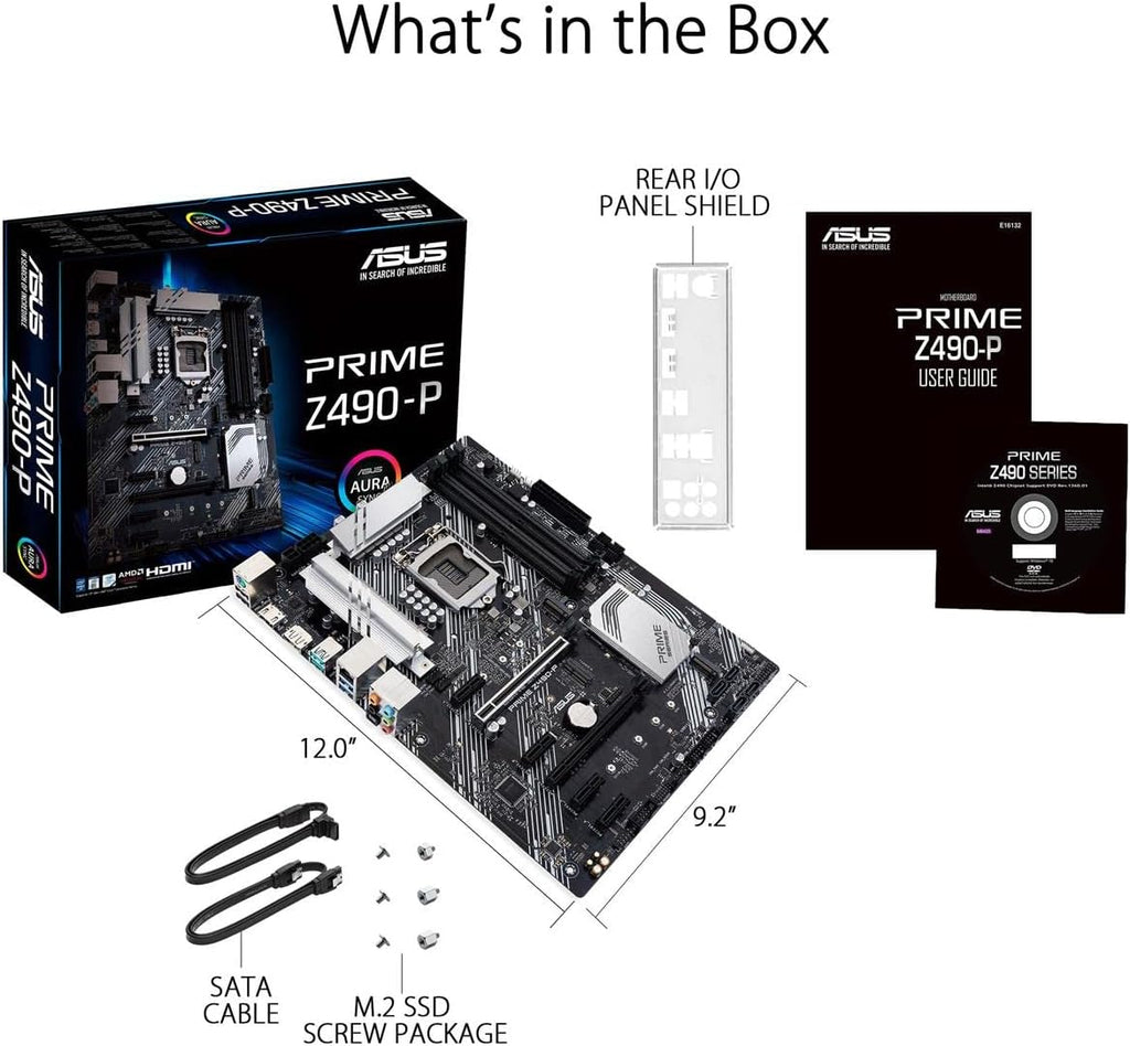 ASUS Prime Z490-P LGA 1200 ATX Motherboard Z53684