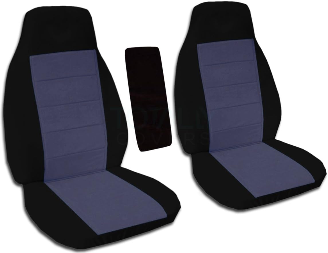 Compatible with Ford Ranger Two-Tone Truck Bucket Seat Covers Black and Sand B56087