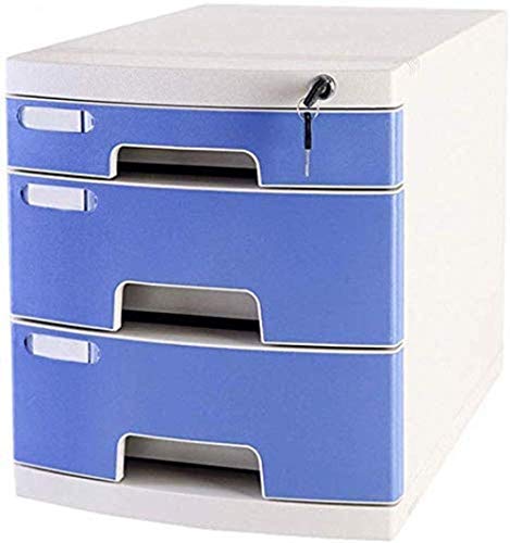 3 Layers A4 Plastic Storage Cabinet with Lock Q496069