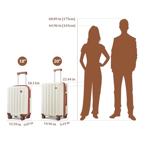 4 Piece Hardside Expandable Luggage Set with Spinner Wheels TSA Lock R70841