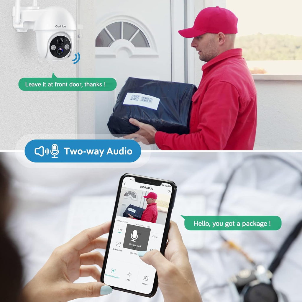 Wireless Outdoor Solar Security Camera with Night Vision D237980