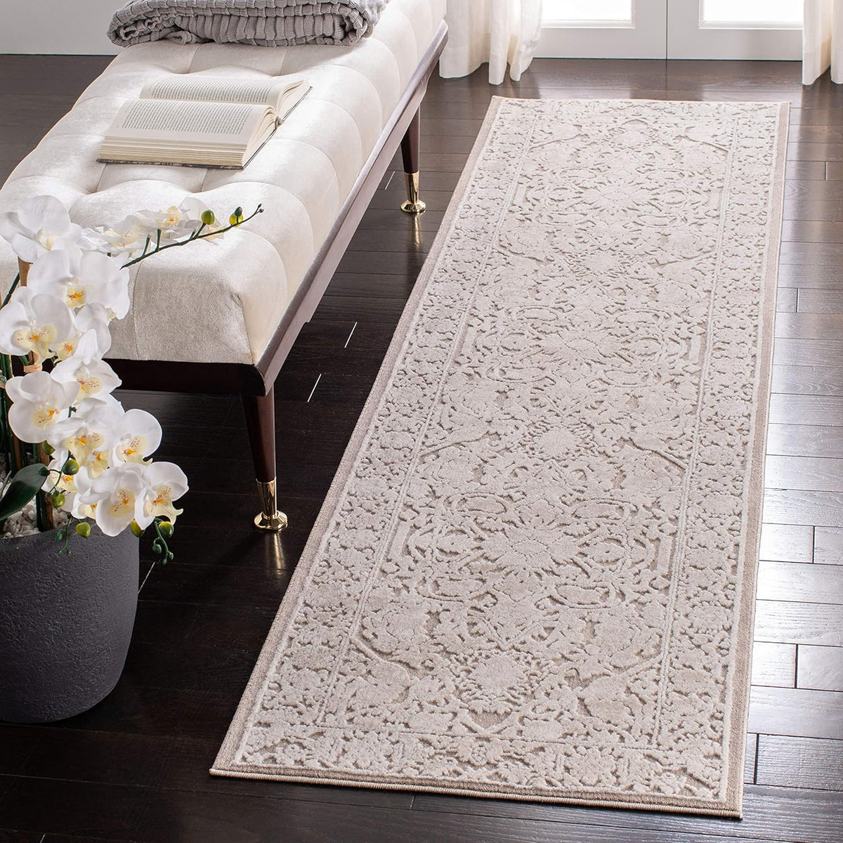Beige & Cream Runner Rug U611707