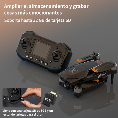 Drone with 2.4" Screen, Brushless Motor FPV Drone with Camera, 8GB SD Card Y2640