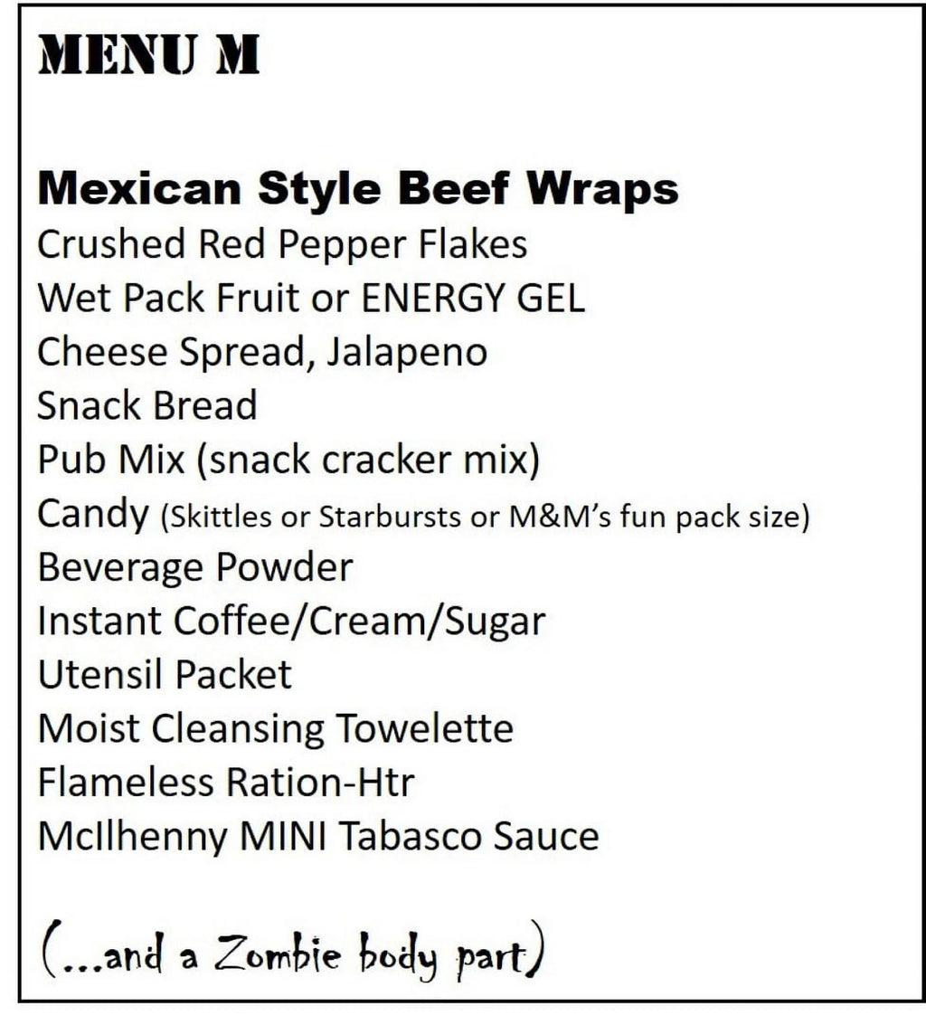Mexican Beef Wraps MRE (Meal Ready to Eat) M498