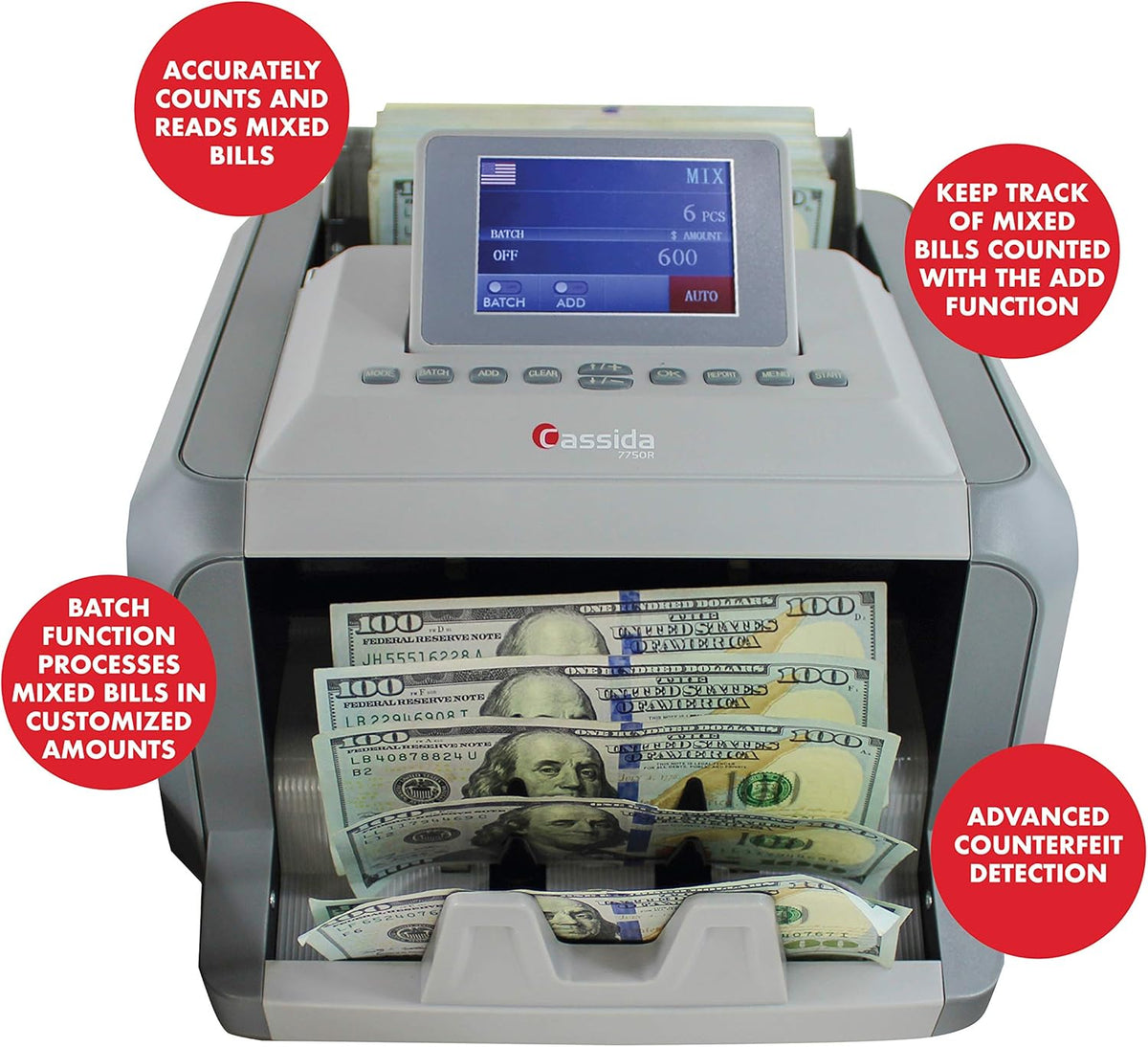 Money Counter Machine Mixed Denomination V6077