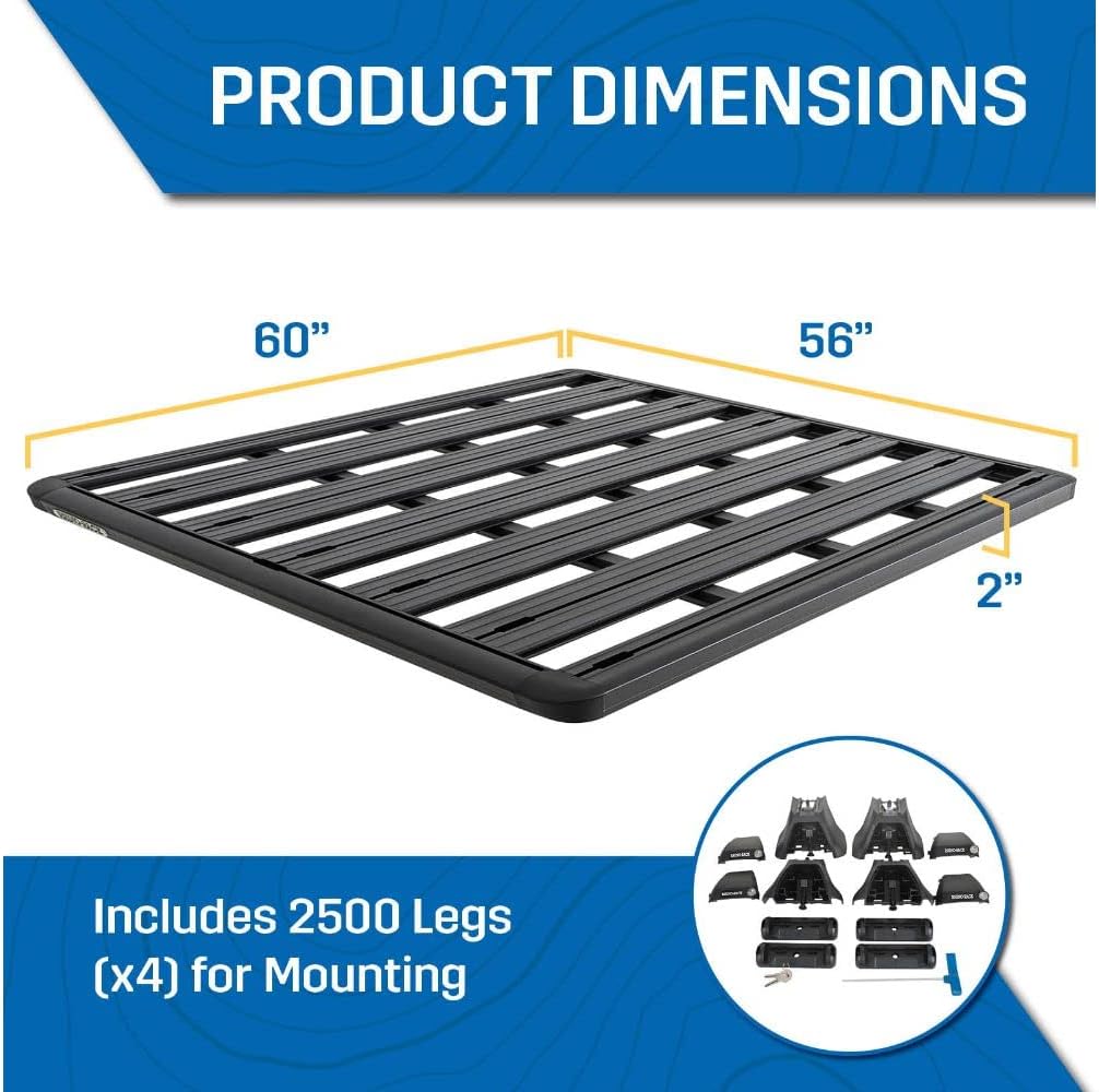 Black Aluminum Roof Rack Kit for Toyota Tundra Crewmax 2022+ V51576